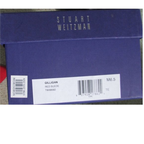 Stuart Weitzman Red Suede Gilligan Flats - Picture 6 of 7